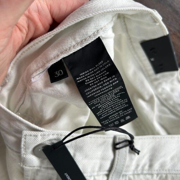 Women's J. Brand 30 Light Wash White Joan Crop Wide Straight Leg Jeans - Picture 6 of 10